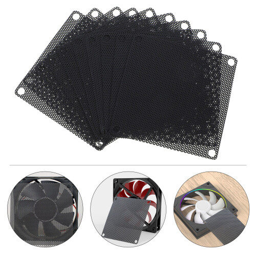 10St Computer Filter Fan Cover Schwarz PVC 2