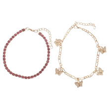 2 Teile Herz Armband Quaste Armband Doppellagiges Knöchelarmband