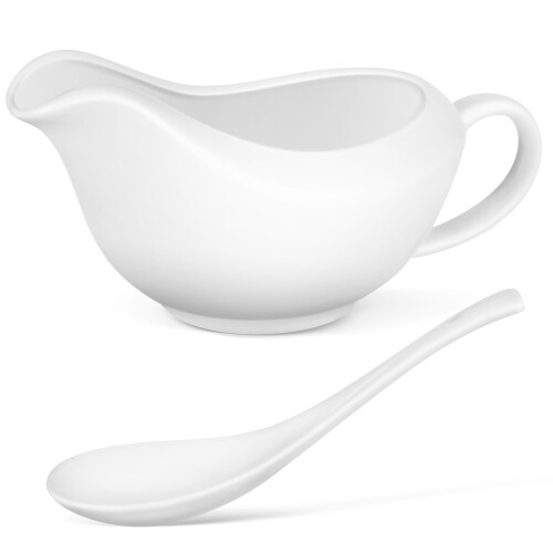 Gravy Löffelboot Keramik Dip Schale Weiß 1 Set