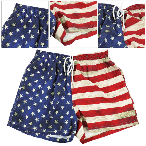 1 Paar Amerikaanse Zwembroek Polyester Broek 2