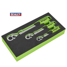 SEALEY RATCHET SET 3PC EXTENDABLE TELESCOPIC 1/4" 1/2" 3/8" REVERSIBLE S01285