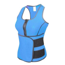 BackSupport Lumbar Support Belt Neoprene Sauna Vest Adjustable Body Shaping Belt Lower Back Support Blue XL