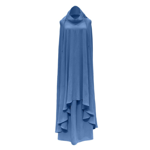 Men's Rosary Set Two Piece Set Solid Sky Blue One Size Long Dress Large Flared Book