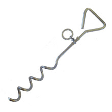 Dog Tie Out 16-Inch Metal Spiral Ground Stake Anchor Spike For Outdoor Use