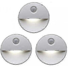Stick On Indoor Pir Motion Sensor Night Light | 3 Pack | Sleep Inducing Led Bulbs | Wireless Battery Operated | Perfect for Bathrooms Cupboards Stairs