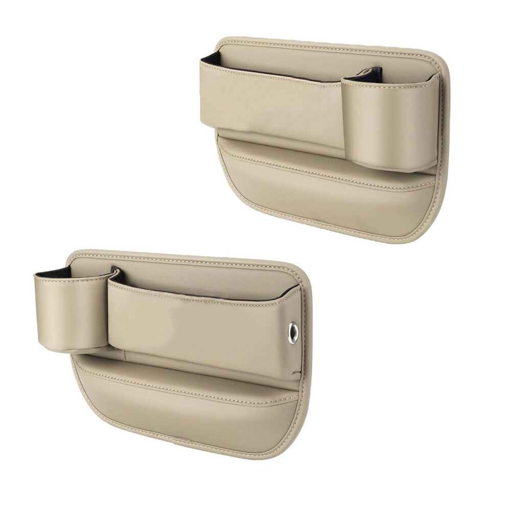 Car Seat Gap Filler 2 Pack Compatible With Peugeot 407 607 508 Ne E-208 Cup Holders Usb Charging Hole Beige 9016109368386