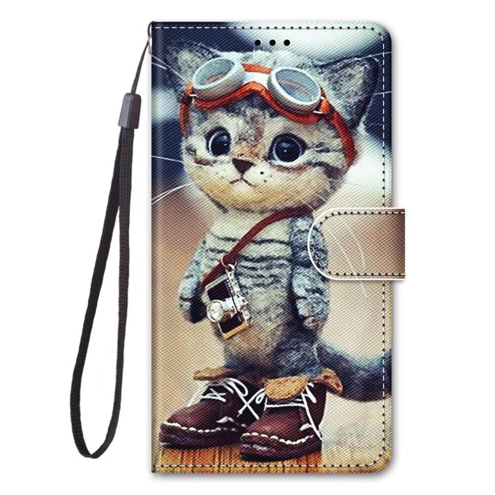Case For Xiaomi 14T Pro 3D Painted Shockproof Flip Folio Pu Leather With Card Slots Kickstand Magnetic Closure Cartoon Cat 9393856293285