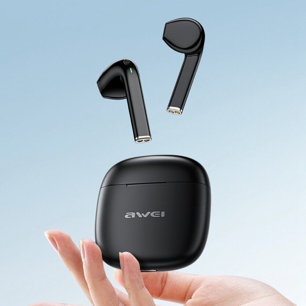 (A-) Awei T26 Pro Tws Earphone Wireless Bluetooth 5.3 Headphones Waterproof Stereo Hifi Headsets Noise Canceling Earbuds With Mic Black 4851204937342