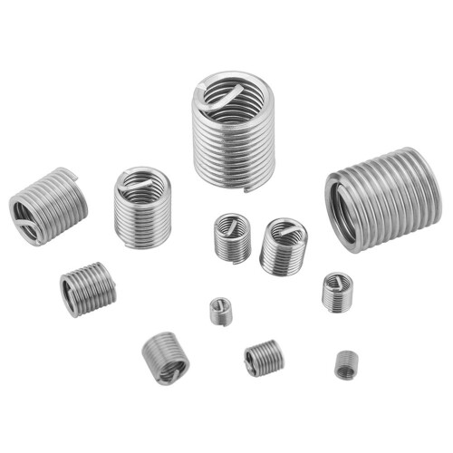 Kit de 60 inserts filetés en acier inoxydable argenté M3-M12