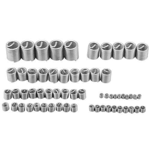 Kit de 60 inserts filetés en acier inoxydable argenté M3-M12 1