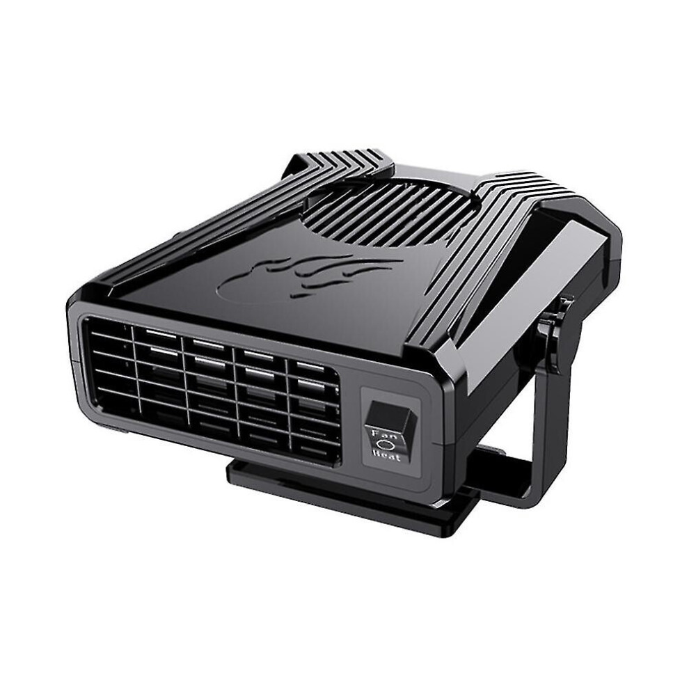 300W Portable Car Fan Heater Vehicle Heating Windscreen Defroster Demister 24V Black 9099488741926