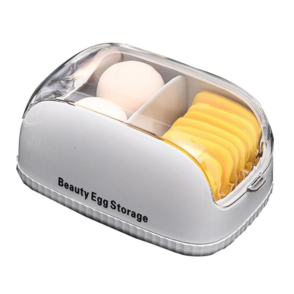 Portable Dustproof Makeup Sponge Storage Box Transparent Compact Travel Case For Sponges And Makeup Accessories