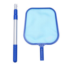 Adjustable Pool Net Cleaning Tool With Handle Mesh Rake For Swimming Pool Cleaning Water Areas Fountain Maintenance Blue
