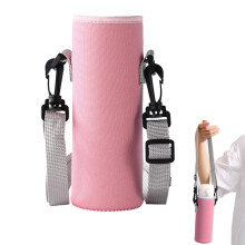 Water Bottle Holder With Strap Water Bottle Sling Bag Gym Water Bottle Pouch 8x19 Cm Pink