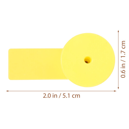 Circle Schaf-Ohrmarke TPU Gelb 100 Sets 1
