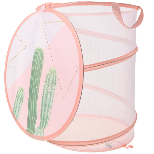 Wäschekorb Rosa Polyester 1Stück