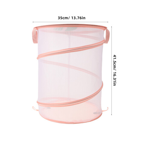 Wäschekorb Rosa Polyester 1Stück 1