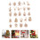 6 Sets/48 Holz Weihnachtskalender Etiketten Hängende 10