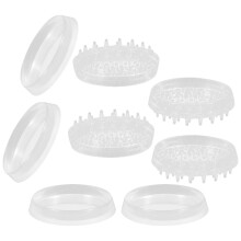 Furniture Caster Cups Transparent 8Stk 2x2x0,6 Zoll