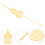 Violin Lesezeichen Musiknote Metall Golden 11
