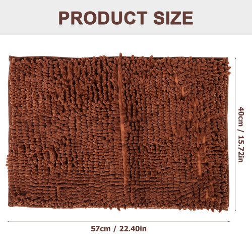 Worgeous Badematte Kaffeebraun Chenille 1 2