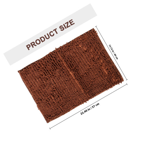 Worgeous Badematte Kaffeebraun Chenille 1 1