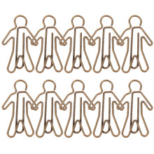 Paper Clips Golden Metall 20 1,14 X 0,71 X 0,04 Zoll