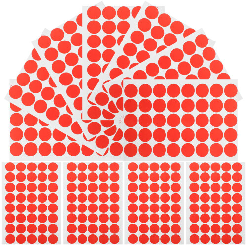 10 Runde Punkt Aufkleber Rot 1
