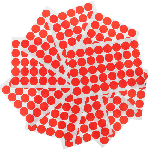 10 Runde Punkt Aufkleber Rot 2