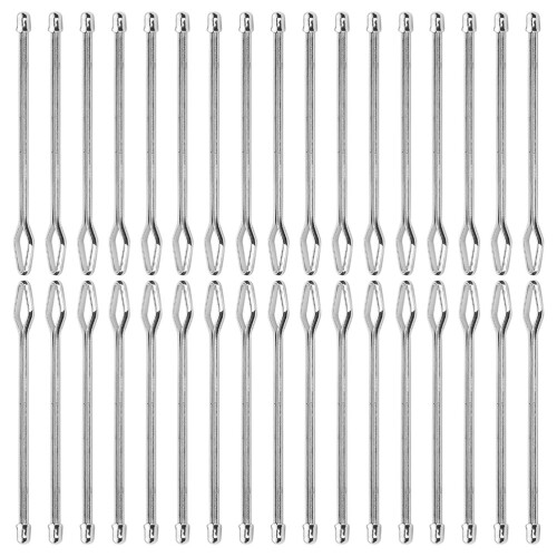 50 Stk. Handnäh-Stickgarn-Einfädler Pinzette Silber 2