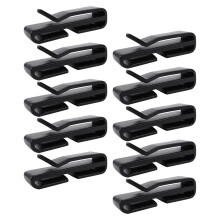 10Pcs Black Plastic Belt Buckles for Backpack Strap Keeper Outdoor Use