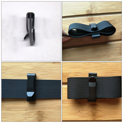 10Pcs Black Plastic Belt Buckles for Backpack Strap Keeper Outdoor Use 2