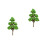 2Pièces Mini Arbres Simulation Pour Décor Maison Vert 4