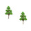 2Pièces Mini Arbres Simulation Pour Décor Maison Vert 8