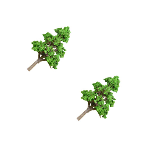 2Pièces Mini Arbres Simulation Pour Décor Maison Vert 2