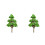 2Pièces Mini Arbres Simulation Pour Décor Maison Vert 7