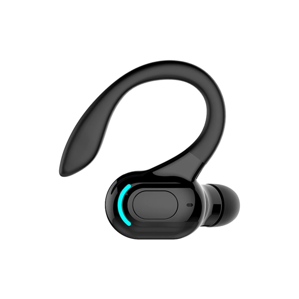 Bluetooth Headset Hands Free Earpiece With Microphone, Wireless Ear Hanging Gym Headphones, Over-Ear Style, Black 9393856293827