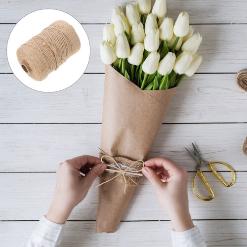 1Rouleau De Jute Durable Marron Pour Usage Décoratif 2