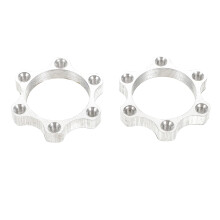 2Stk. Bremsscheibenadapter Aluminium Silber Für Fahrradnaben