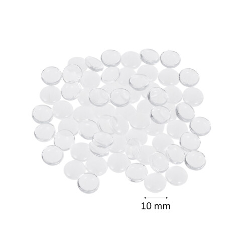 200 Perlen Basteln Transparente Runde Cabochons Für DIY 1