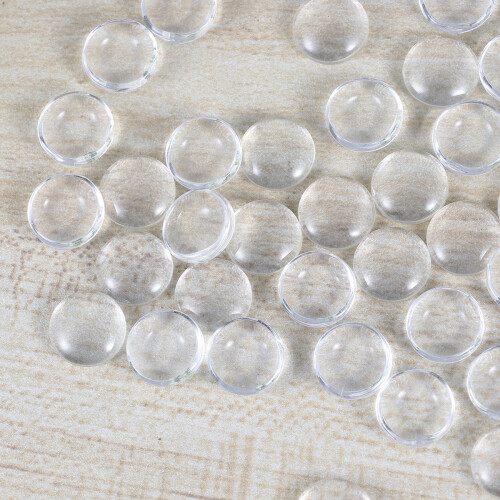 200 Perlen Basteln Transparente Runde Cabochons Für DIY 2
