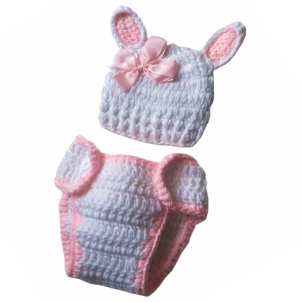 2 Sets Pasgeboren Fotoprop Konijn Met Stropdas-image