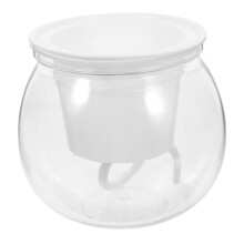 Plastic Hydroponic Fish Tank Aquarium Desktop Clear Goldfish Bowl