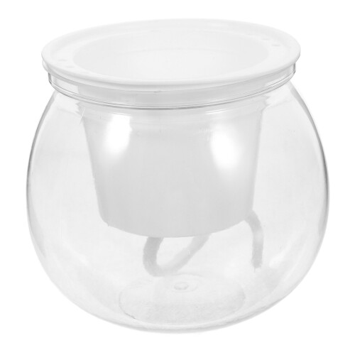 Plastic Hydroponic Fish Tank Aquarium Desktop Clear Goldfish Bowl