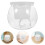 Plastic Hydroponic Fish Tank Aquarium Desktop Clear Goldfish Bowl 9