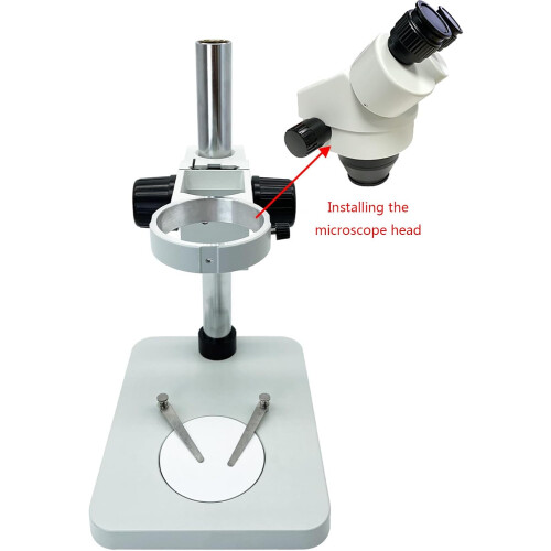 Stable & Microscope Stand Adjustable Microscope Head Holder For Observations 32cm Black 1