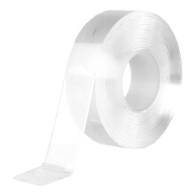 Double Sided Tape 1.2 In X 120 In Nano Adhesive Mounting Tape For Walls, Transparent Poster Tape For Decoration