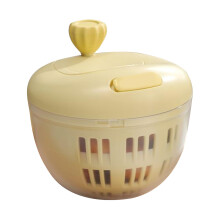 Manual Salad Spinner Colander Included Multi-Functional Vegetable Fruit Washing Bowl Yellow Kitchen Camping Picnic