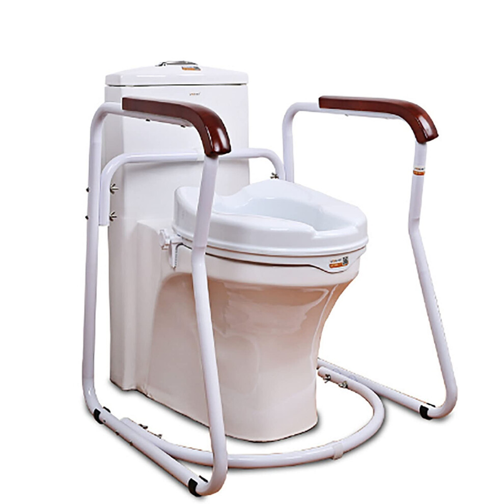 Toilet Safety Frame, Anti-Slip Ramp, Auxiliary Armrests, Bathroom Safety Frame For Elderly