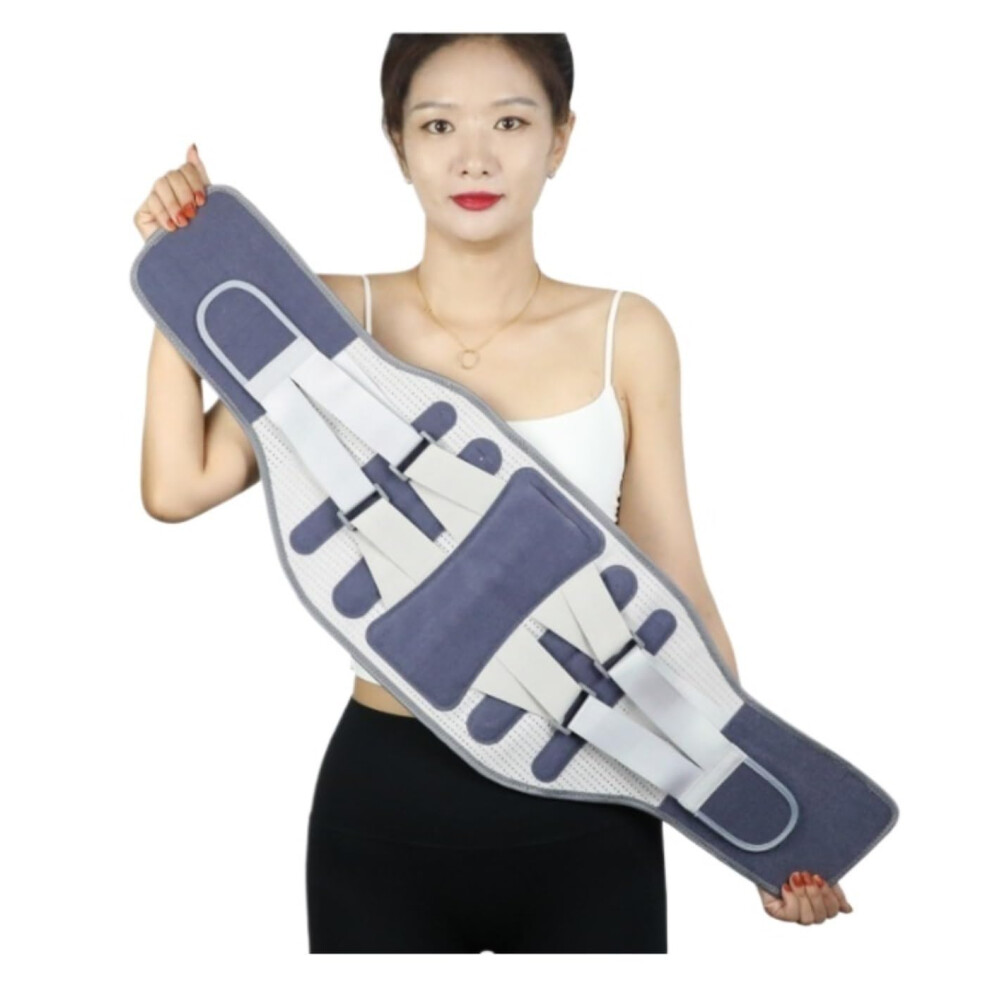 Blue Lumbar Support Belt Back Brace With Widen Steel Keel For Spine Support And Posture Correction Xxl